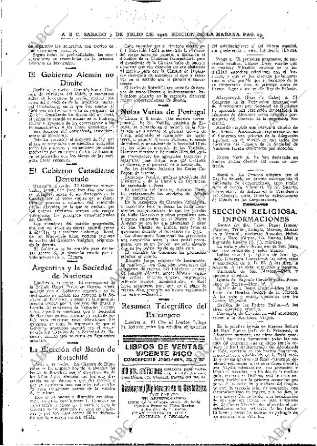 ABC MADRID 03-07-1926 página 23