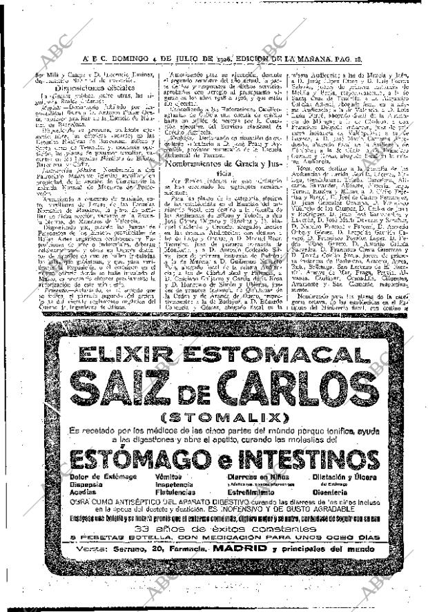 ABC MADRID 04-07-1926 página 18