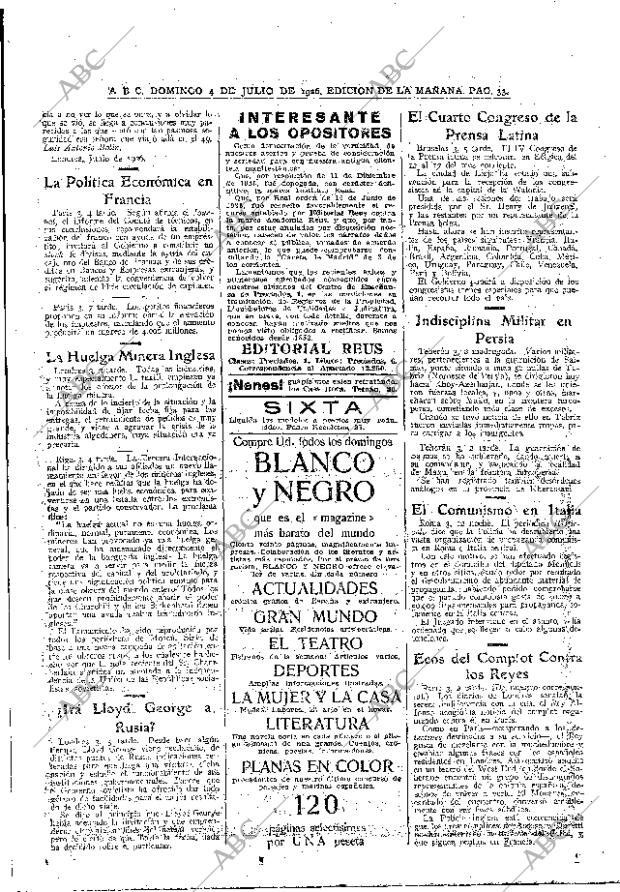 ABC MADRID 04-07-1926 página 33