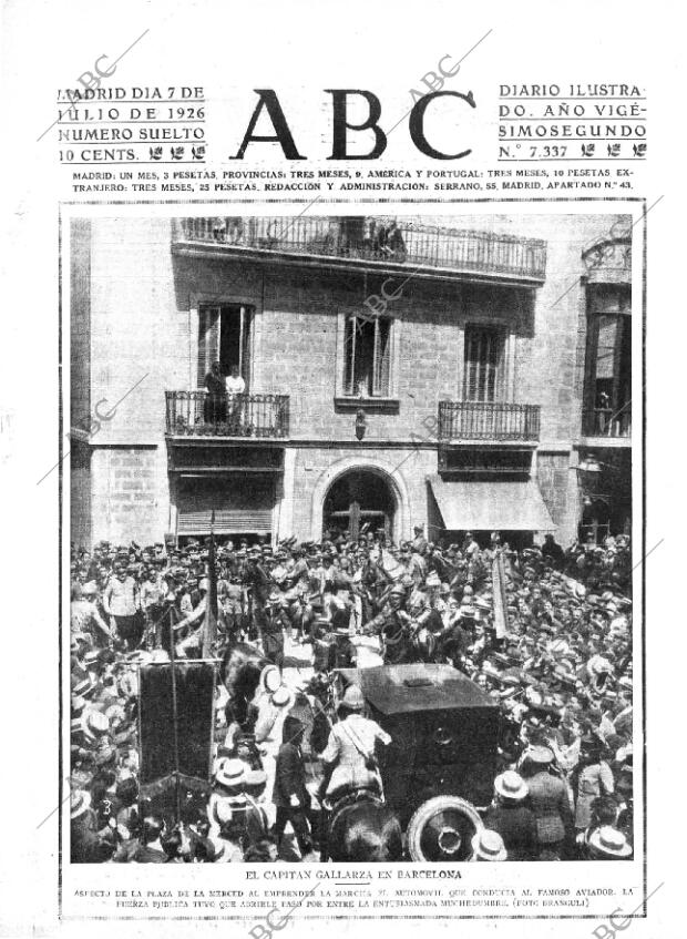 ABC MADRID 07-07-1926 página 1