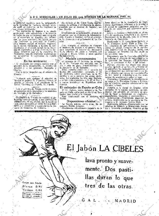 ABC MADRID 07-07-1926 página 10