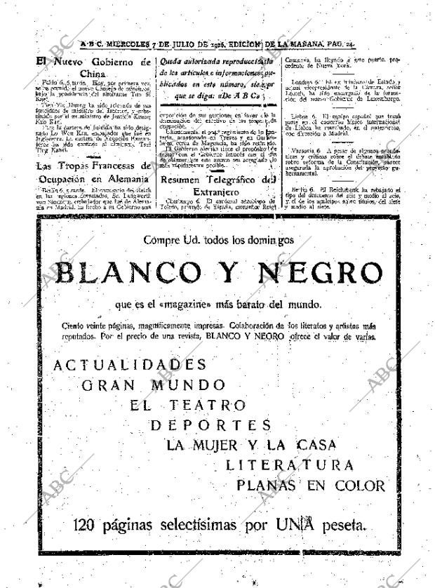 ABC MADRID 07-07-1926 página 24