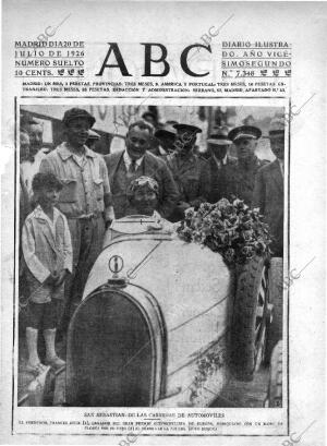 ABC MADRID 20-07-1926 página 1