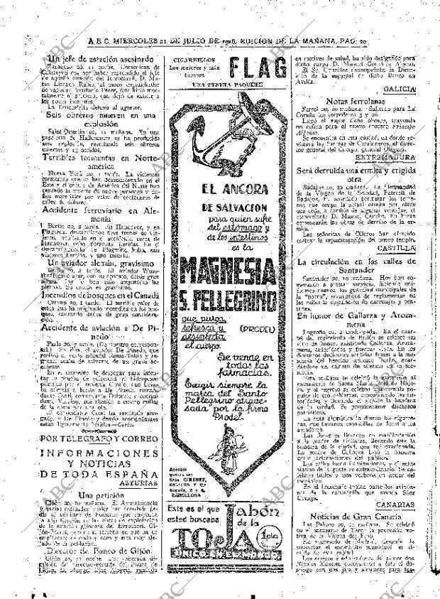 ABC MADRID 21-07-1926 página 20