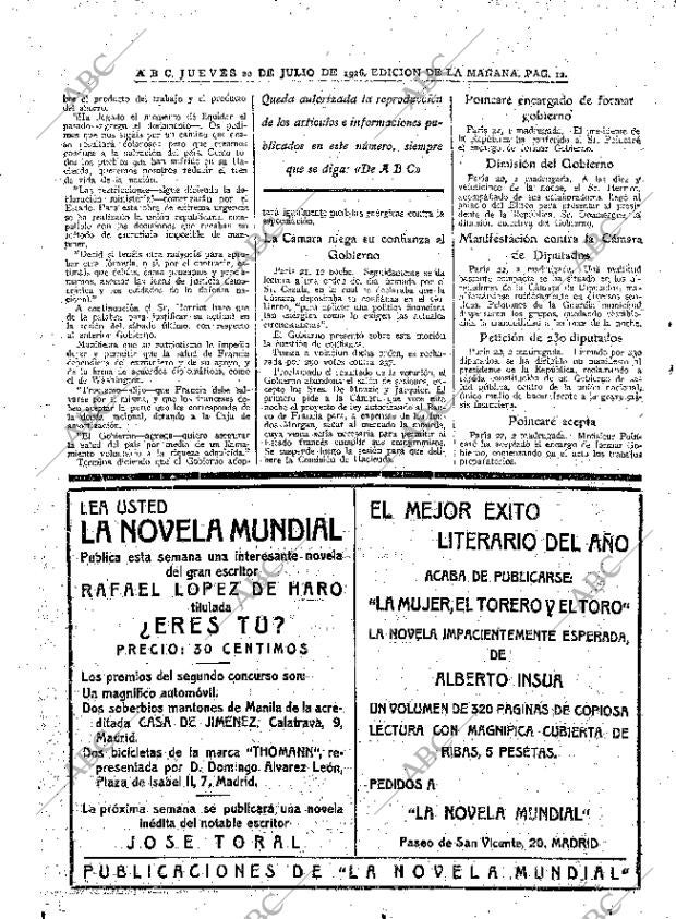 ABC MADRID 22-07-1926 página 12