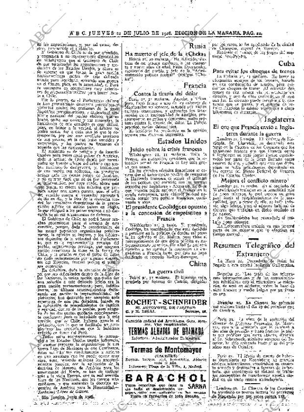 ABC MADRID 22-07-1926 página 22