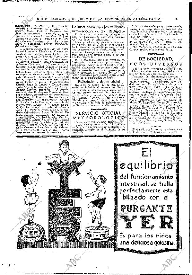 ABC MADRID 25-07-1926 página 16