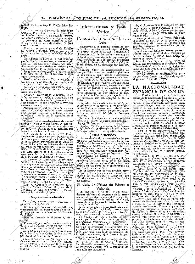 ABC MADRID 27-07-1926 página 11