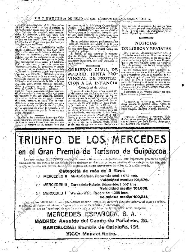 ABC MADRID 27-07-1926 página 12