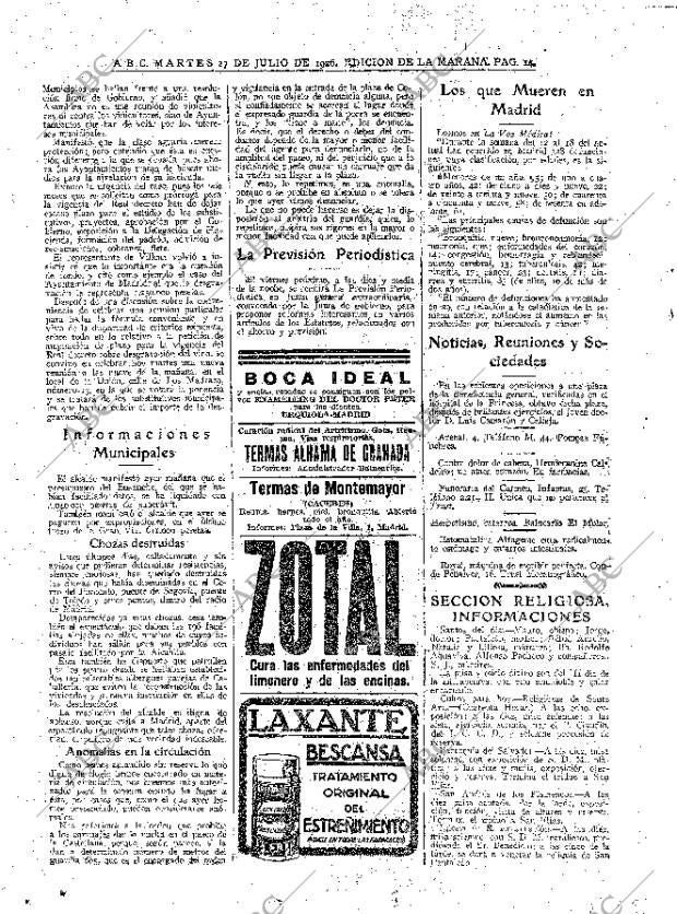 ABC MADRID 27-07-1926 página 14