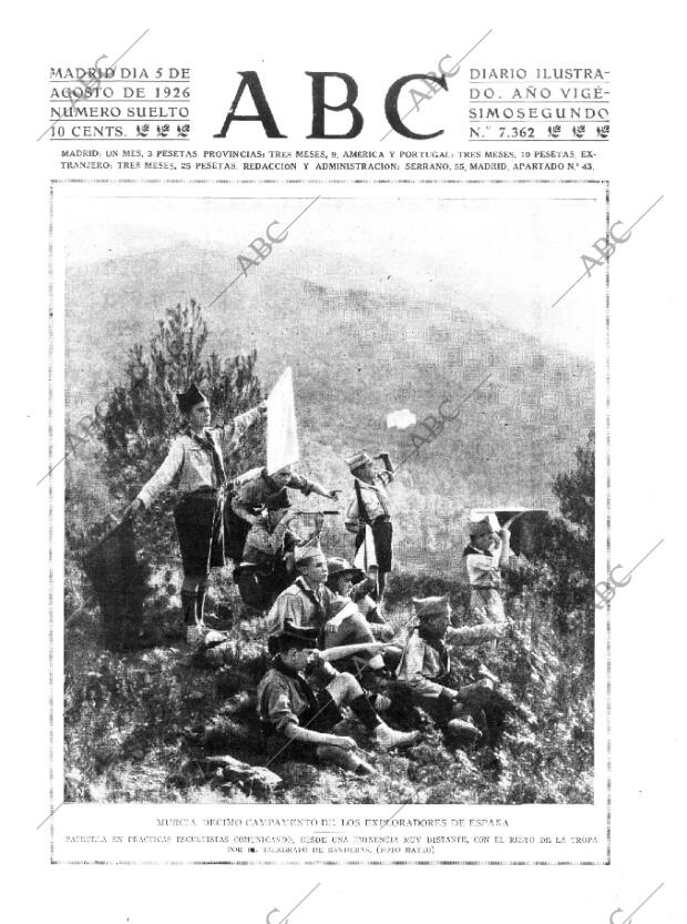 ABC MADRID 05-08-1926 página 1