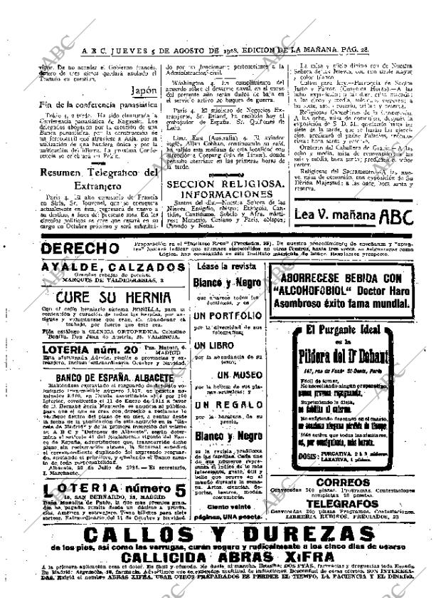 ABC MADRID 05-08-1926 página 28