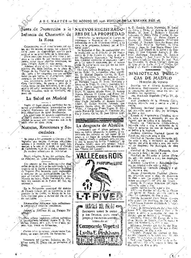 ABC MADRID 10-08-1926 página 16