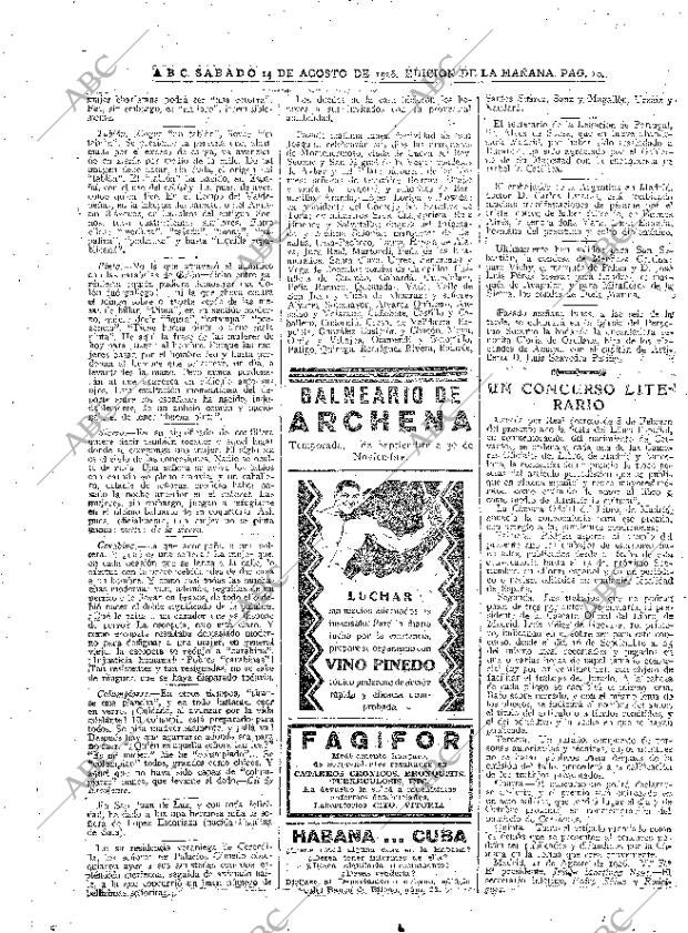 ABC MADRID 14-08-1926 página 10