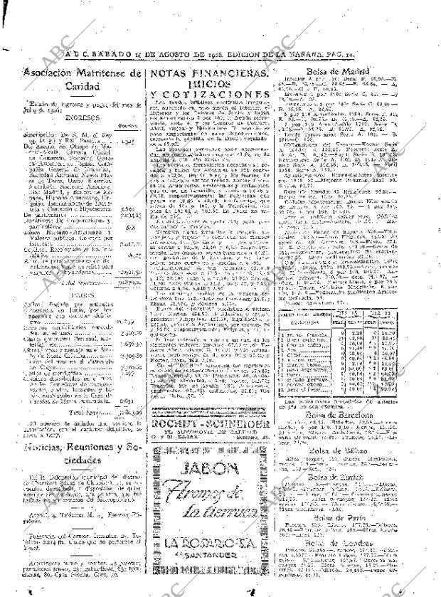 ABC MADRID 14-08-1926 página 14
