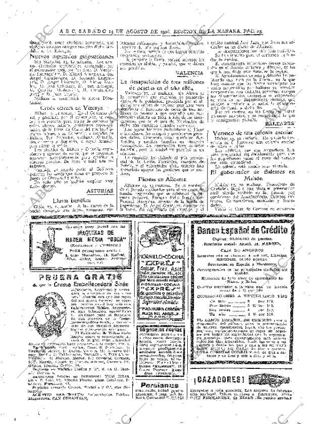 ABC MADRID 14-08-1926 página 25