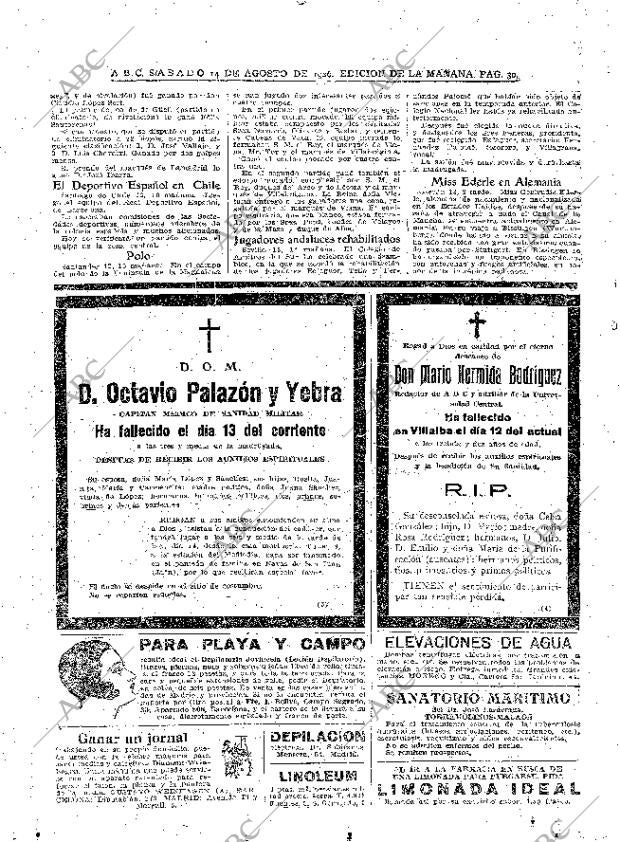 ABC MADRID 14-08-1926 página 30