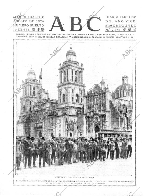 ABC MADRID 19-08-1926 página 1