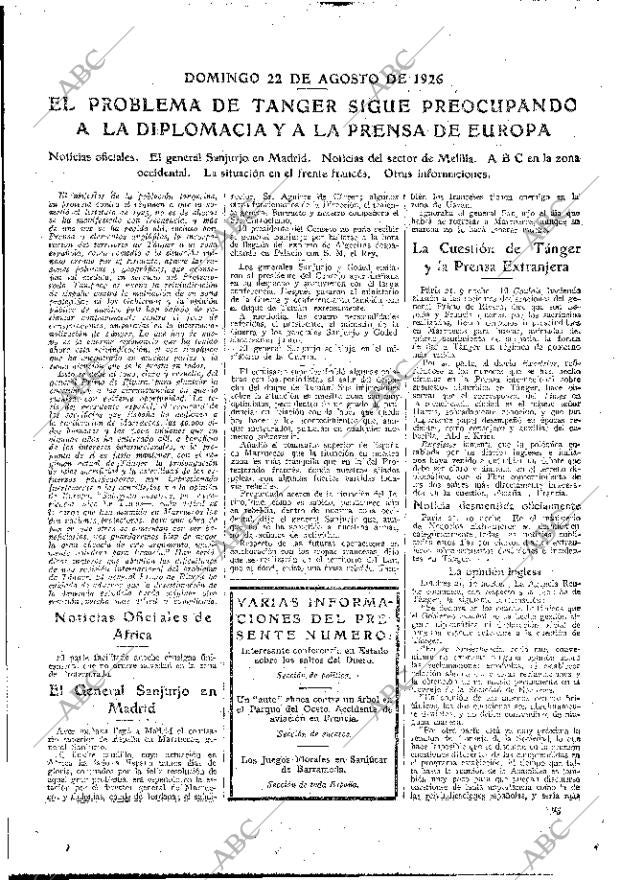 ABC MADRID 22-08-1926 página 15