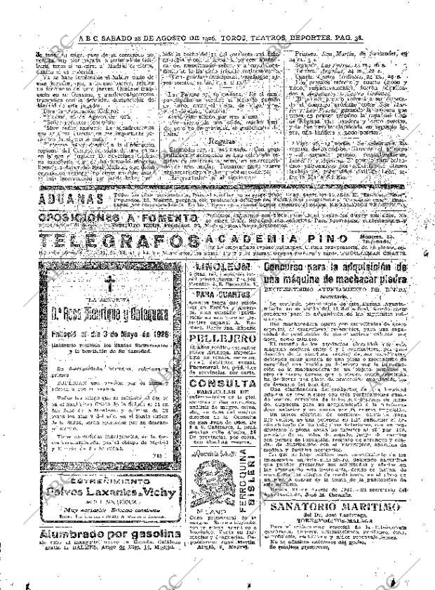 ABC MADRID 28-08-1926 página 38