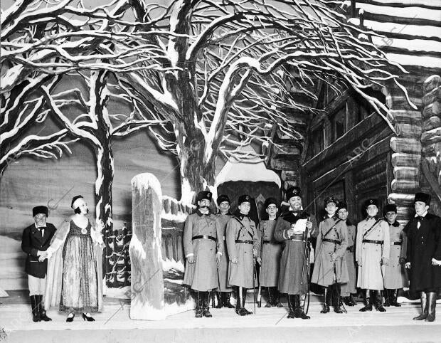 En el teatro Eldorado, una escena de la zarzuela, de los hermanos Jorge y José...