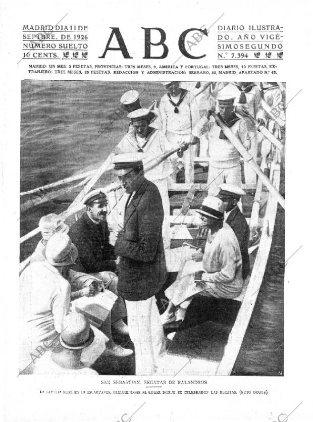 ABC MADRID 11-09-1926 página 1