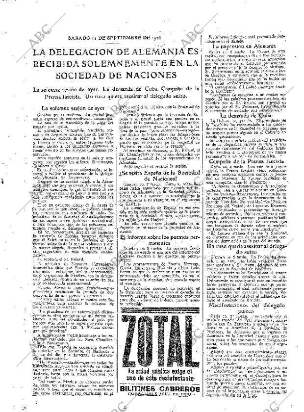 ABC MADRID 11-09-1926 página 11