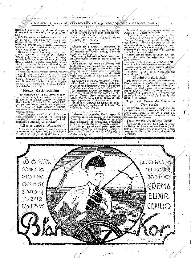 ABC MADRID 11-09-1926 página 14