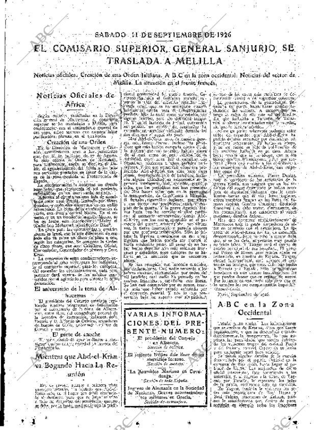 ABC MADRID 11-09-1926 página 7