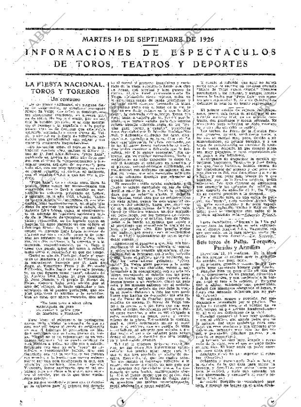 ABC MADRID 14-09-1926 página 25