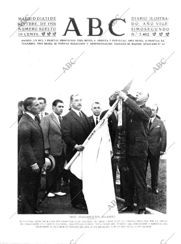 ABC MADRID 21-09-1926 página 1