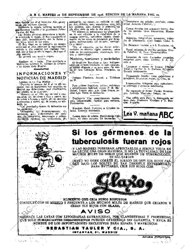 ABC MADRID 21-09-1926 página 20