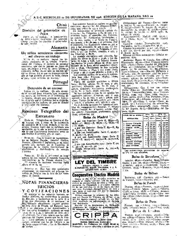 ABC MADRID 22-09-1926 página 22