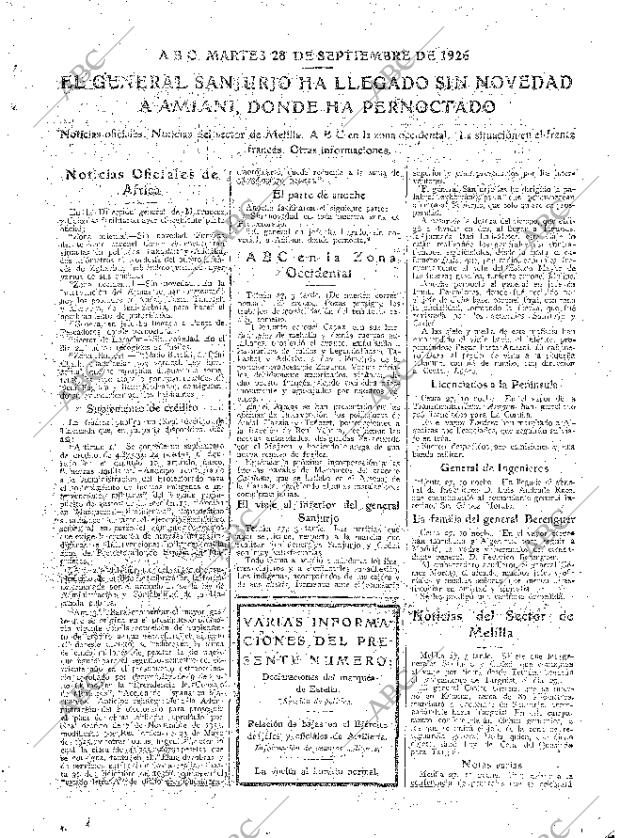 ABC MADRID 28-09-1926 página 15