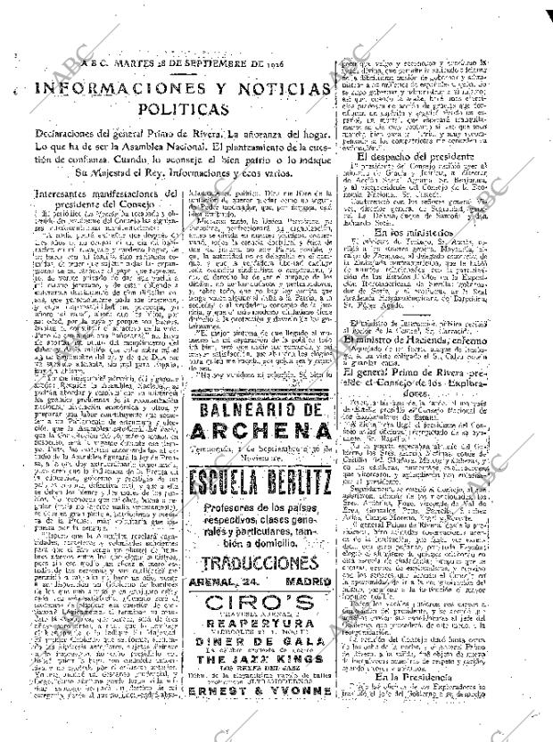 ABC MADRID 28-09-1926 página 19