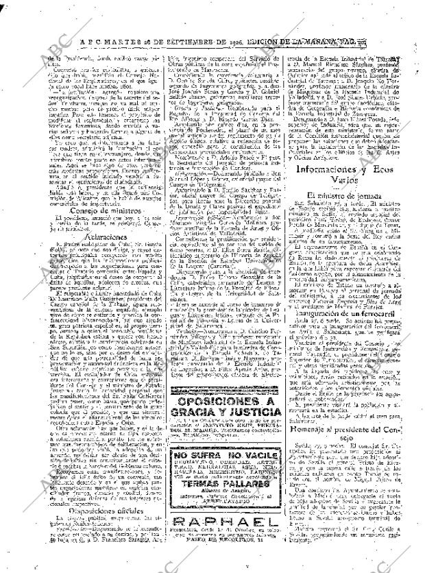 ABC MADRID 28-09-1926 página 20