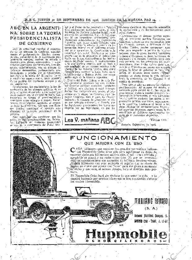 ABC MADRID 30-09-1926 página 14