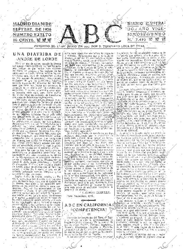 ABC MADRID 30-09-1926 página 3