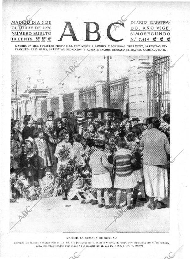 ABC MADRID 05-10-1926 página 1