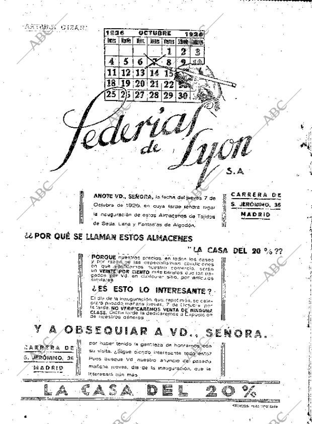 ABC MADRID 05-10-1926 página 2