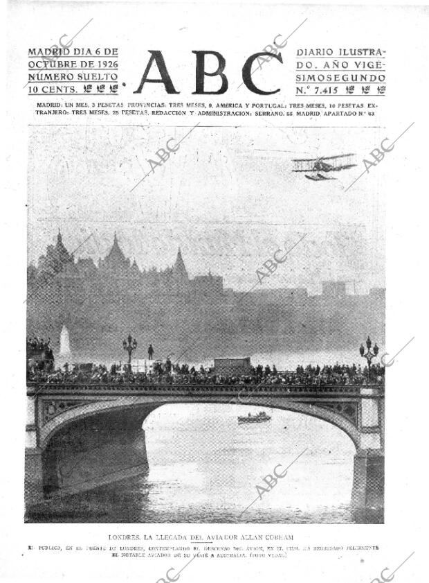 ABC MADRID 06-10-1926 página 1