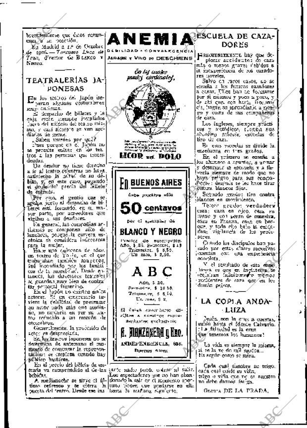 BLANCO Y NEGRO MADRID 17-10-1926 página 4