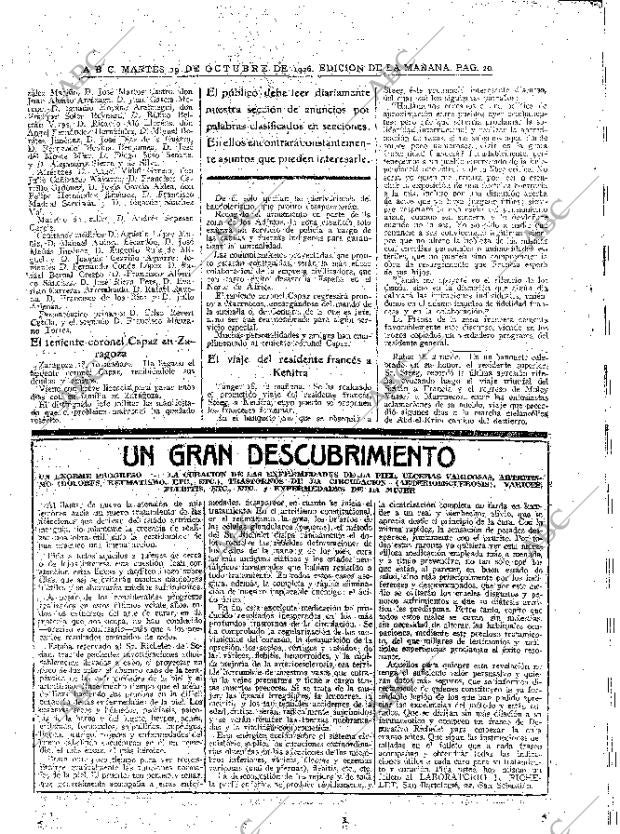 ABC MADRID 19-10-1926 página 20
