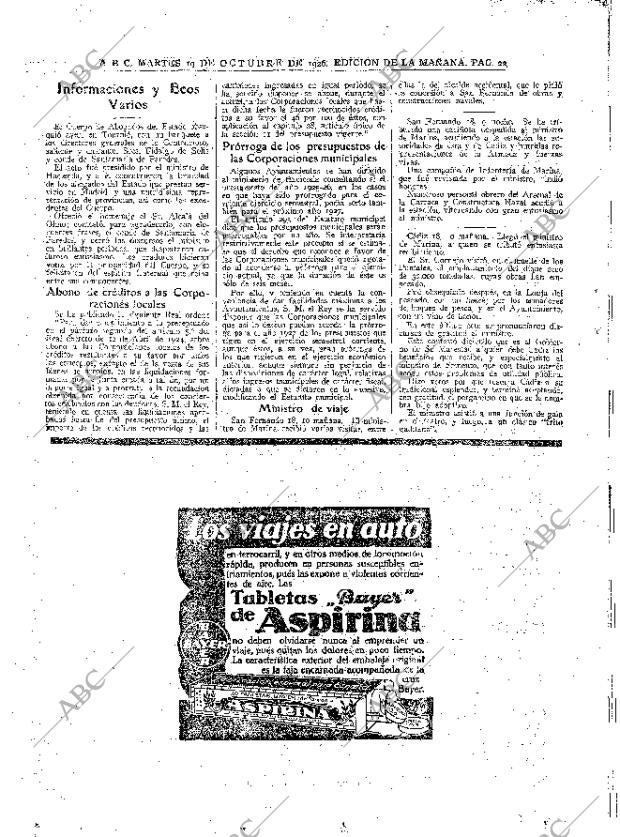 ABC MADRID 19-10-1926 página 22