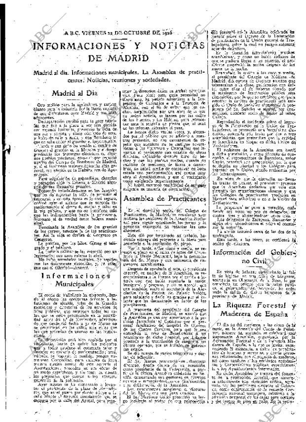 ABC MADRID 22-10-1926 página 19