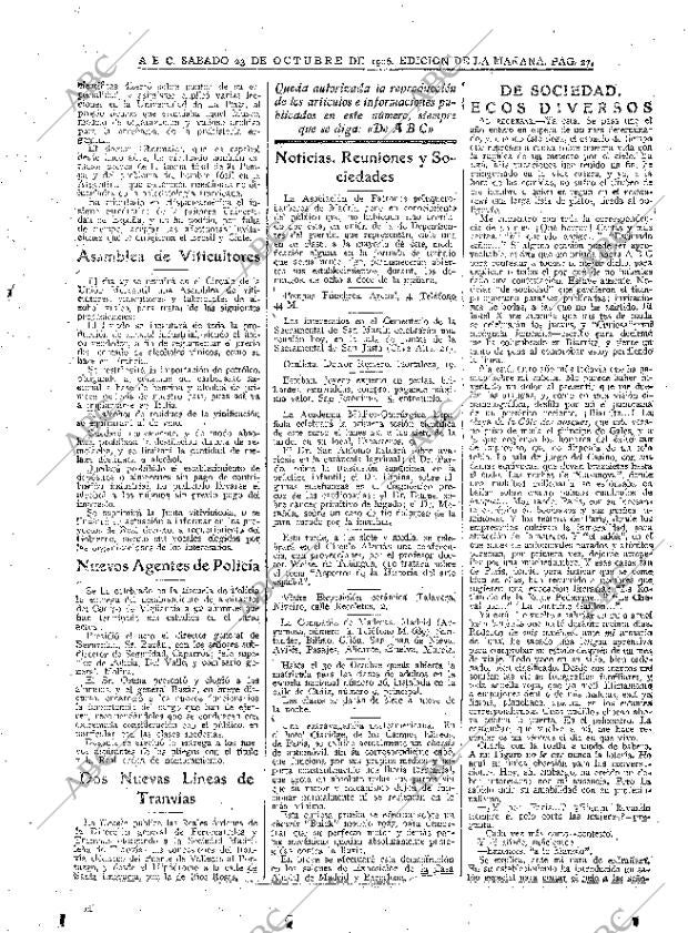 ABC MADRID 23-10-1926 página 27