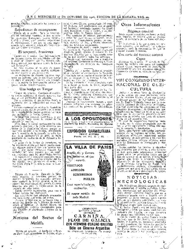 ABC MADRID 27-10-1926 página 20