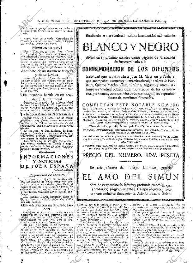 ABC MADRID 29-10-1926 página 25