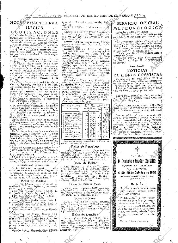 ABC MADRID 29-10-1926 página 29