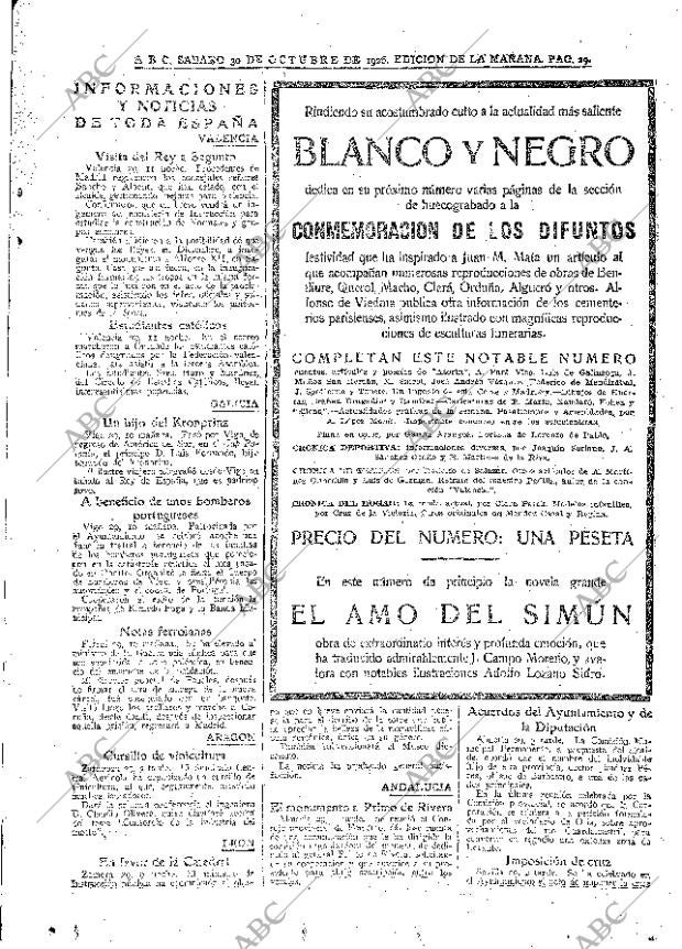 ABC MADRID 30-10-1926 página 29